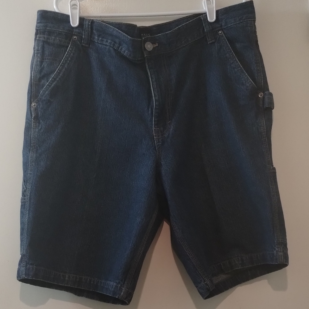 Men's Basic Editions Denim Jean Carpenter Shorts Blue Size 38